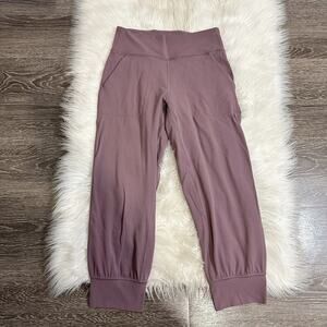 Lululemon Womens Align Jogger Crop Size 6 Purple Pull On Yoga 23" Inseam